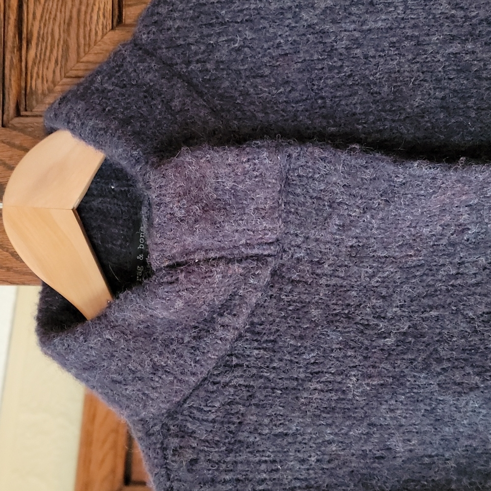 RAG & BONE Wool/Angora/ Polymide/Acrylic/Viscose Sweater Coat Oversized Men's XS - Picture 5 of 13